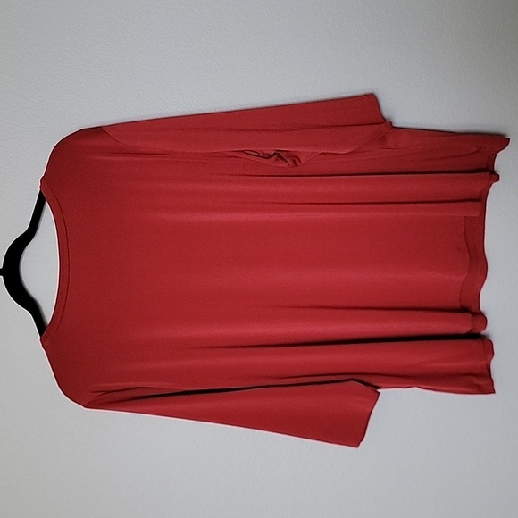 CJ Banks Classy Fall Burnt Orange NWT 3X Stretch Blouse Top - Picture 6 of 6